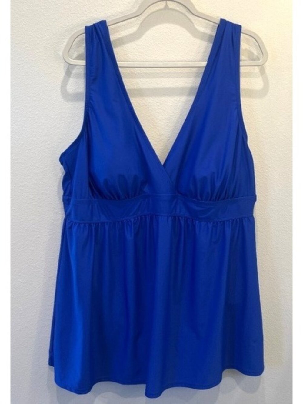 Sonnet Shores Swim Dress Sapphire Plus Size 24W One Piece Swimsuit Tank Skirt